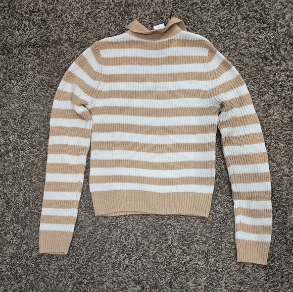 American Eagle NWT Sweater Womens XS Brown Striped Long Sleeve Casual - Picture 5 of 6